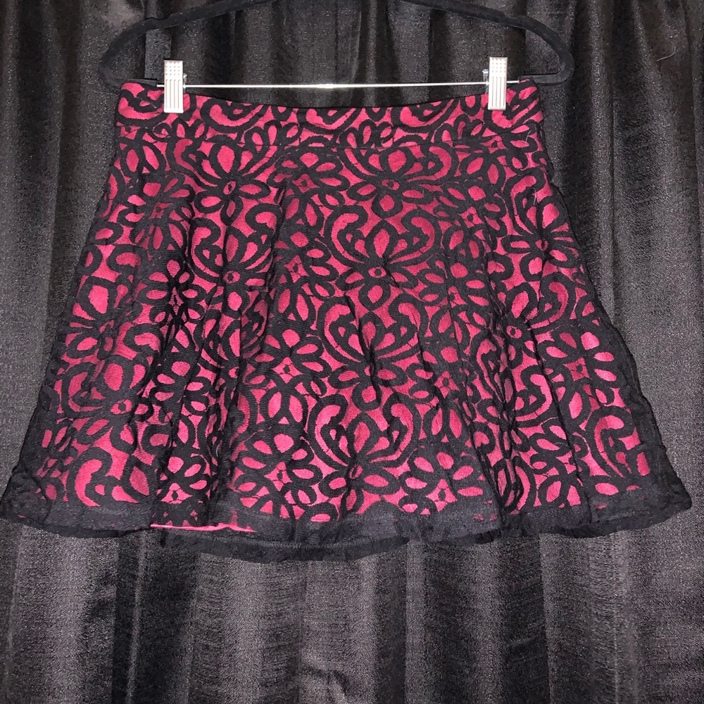 Pink and black skirt